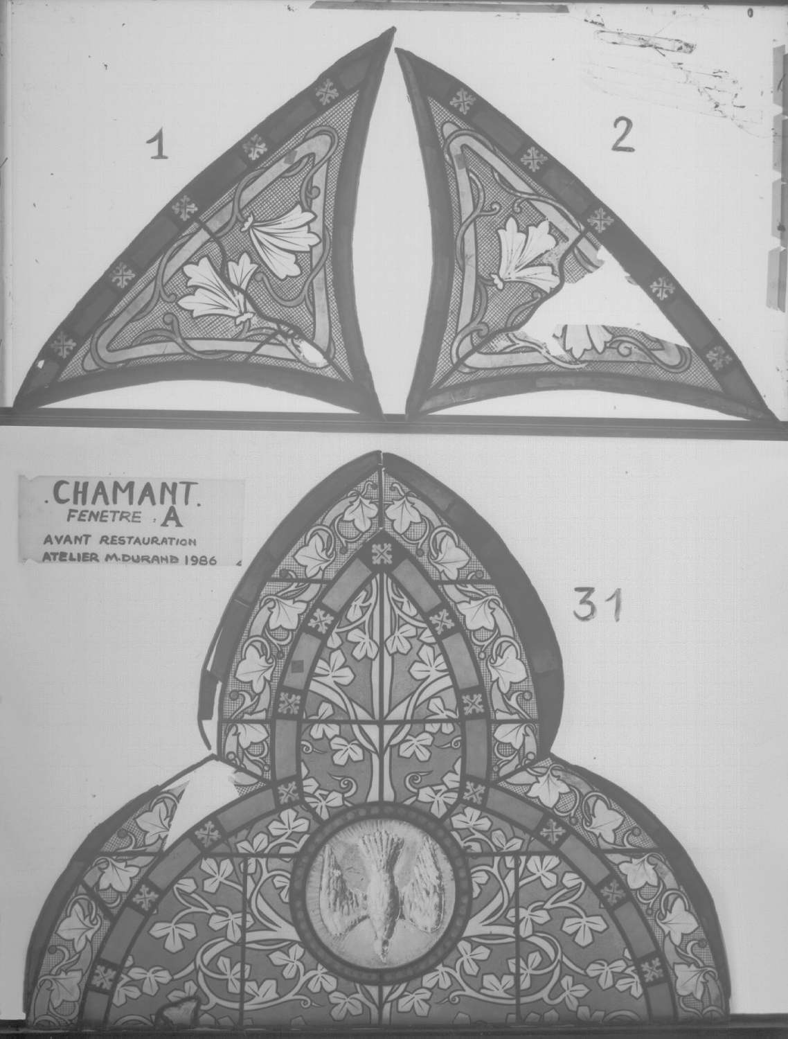 Fenêtre A ; Panneaux 1 - 2 – 31 (Esprit Saint)