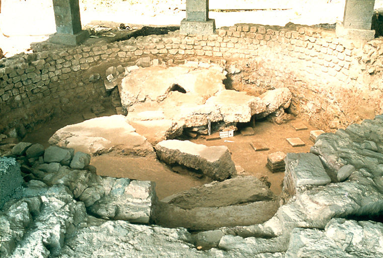 Vue en surplomb du caldarium.