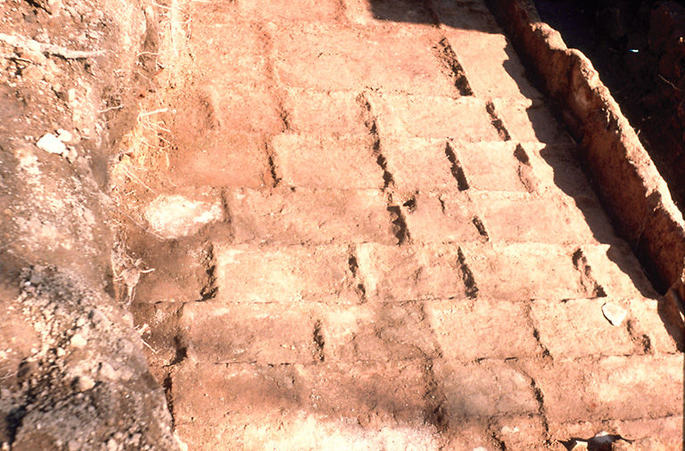 Détail du sol du caldarium.