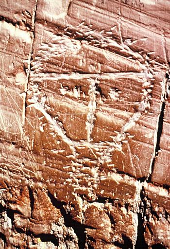 Occupation : gravure rupestre de la roche du christ