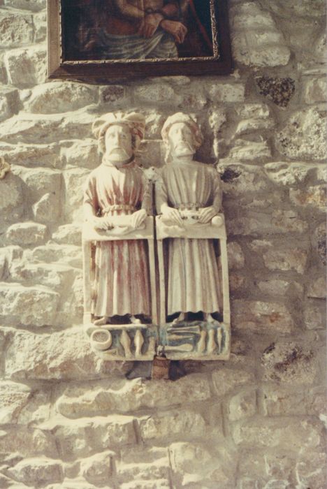 groupe sculpté : saint Crépin et saint CrépinIen