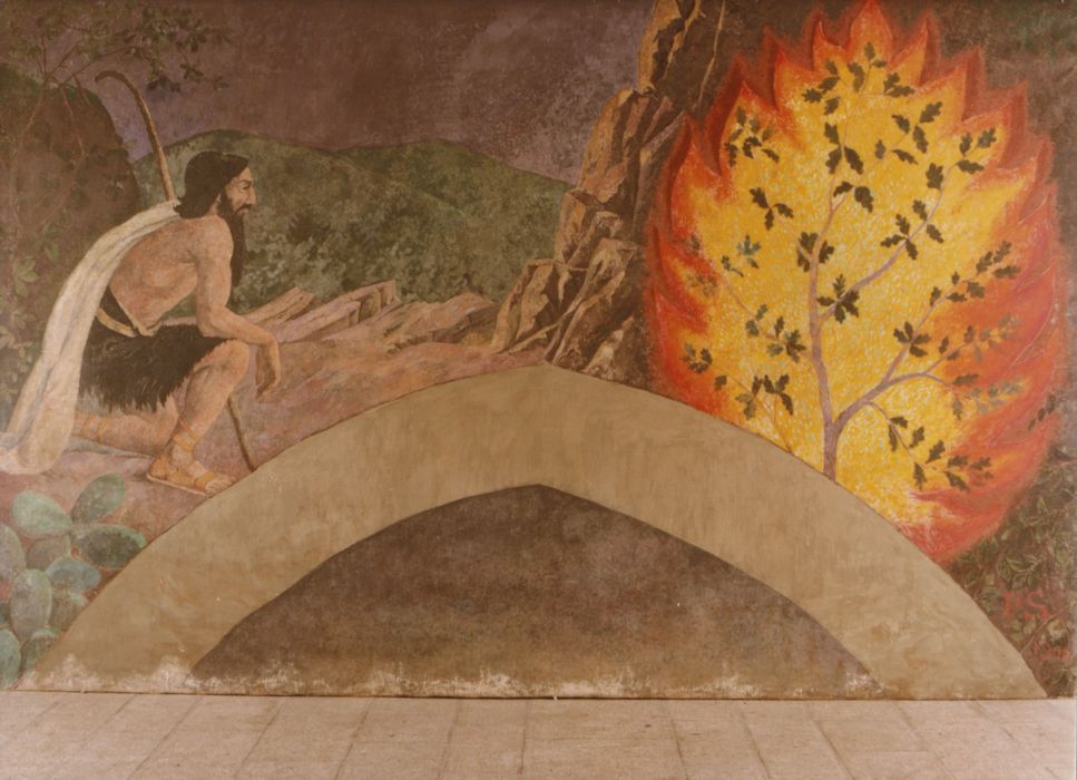 tableau (triptyque) : Buisson ardent (le)