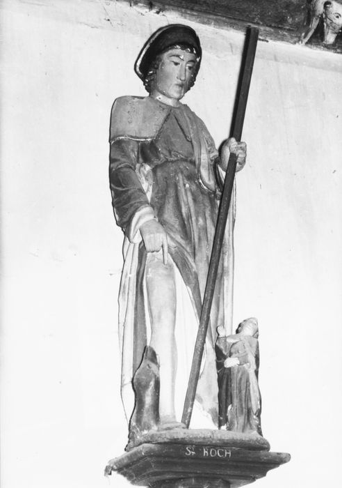 groupe sculpté : saint Roch