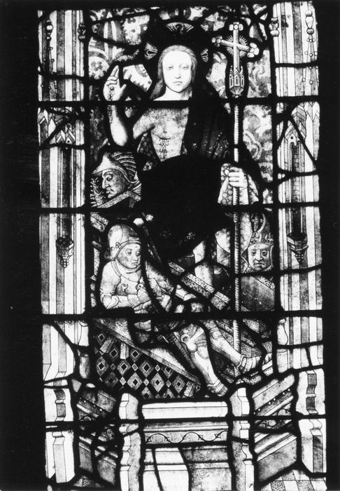 verrière : scènes de la vie de la Vierge et du Christ, détail