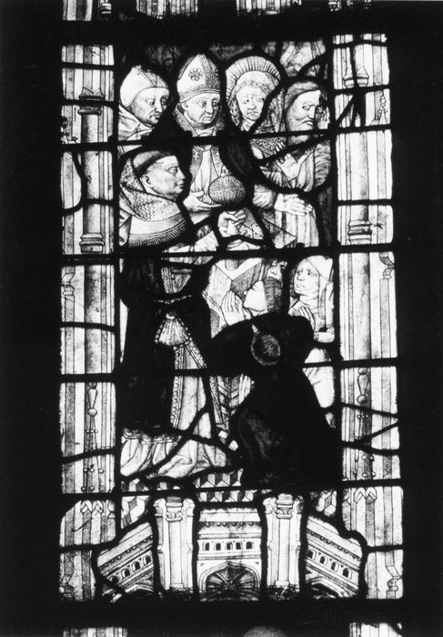verrière : scènes de la vie de la Vierge et du Christ, détail