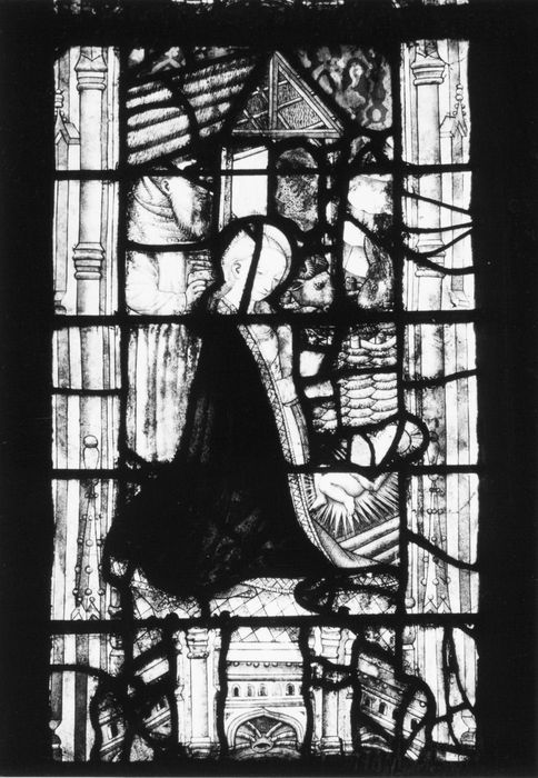 verrière : scènes de la vie de la Vierge et du Christ, détail