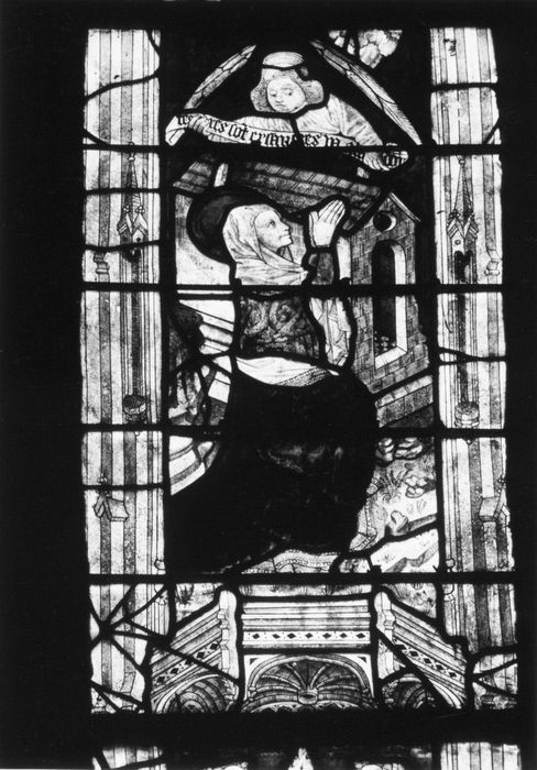 verrière : scènes de la vie de la Vierge et du Christ, détail