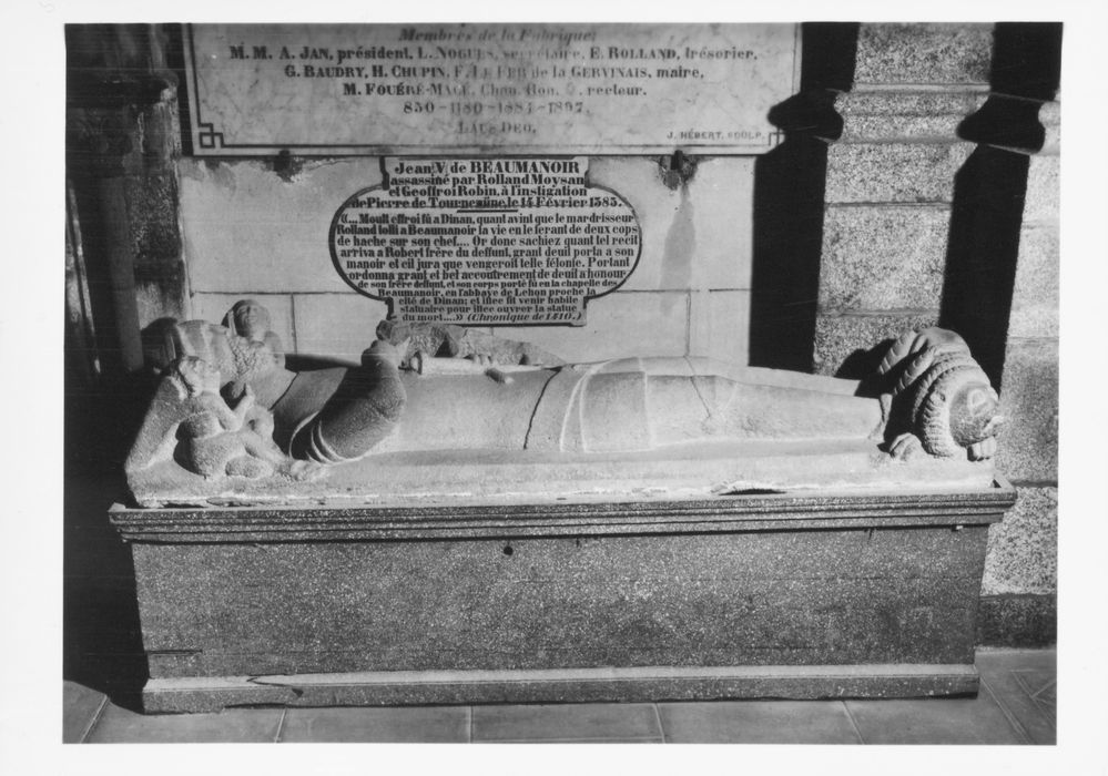 dalle funéraire de Jean V de Beaumanoir