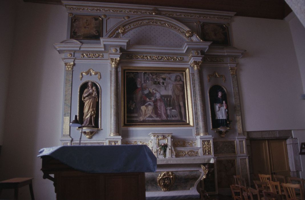 autel latéral nord, retable, tableau : Éducation de la Vierge