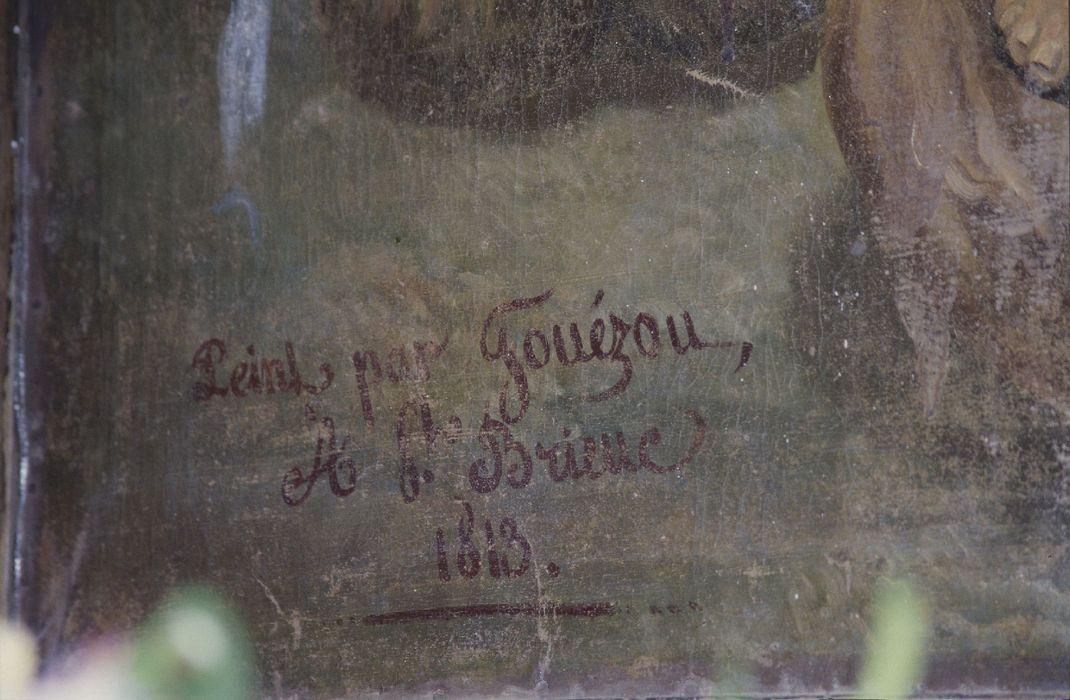tableau : Sainte Marguerite, détail de la signature