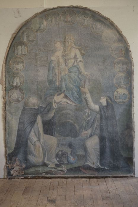 tableau : Donation du Rosaire, détail