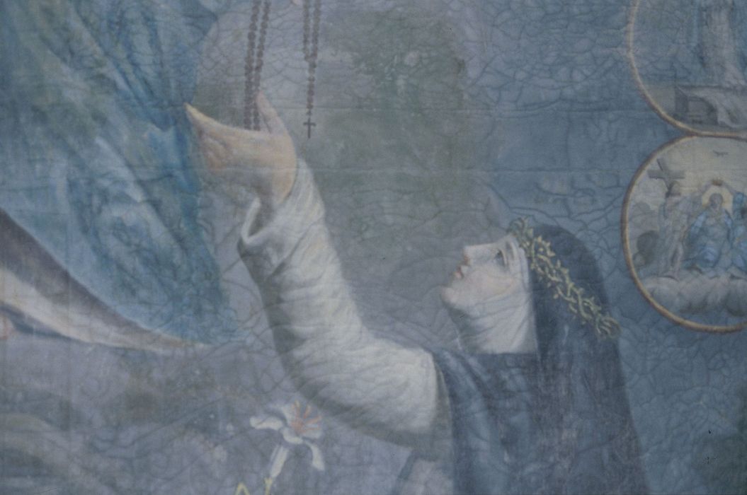 tableau : Donation du Rosaire, détail