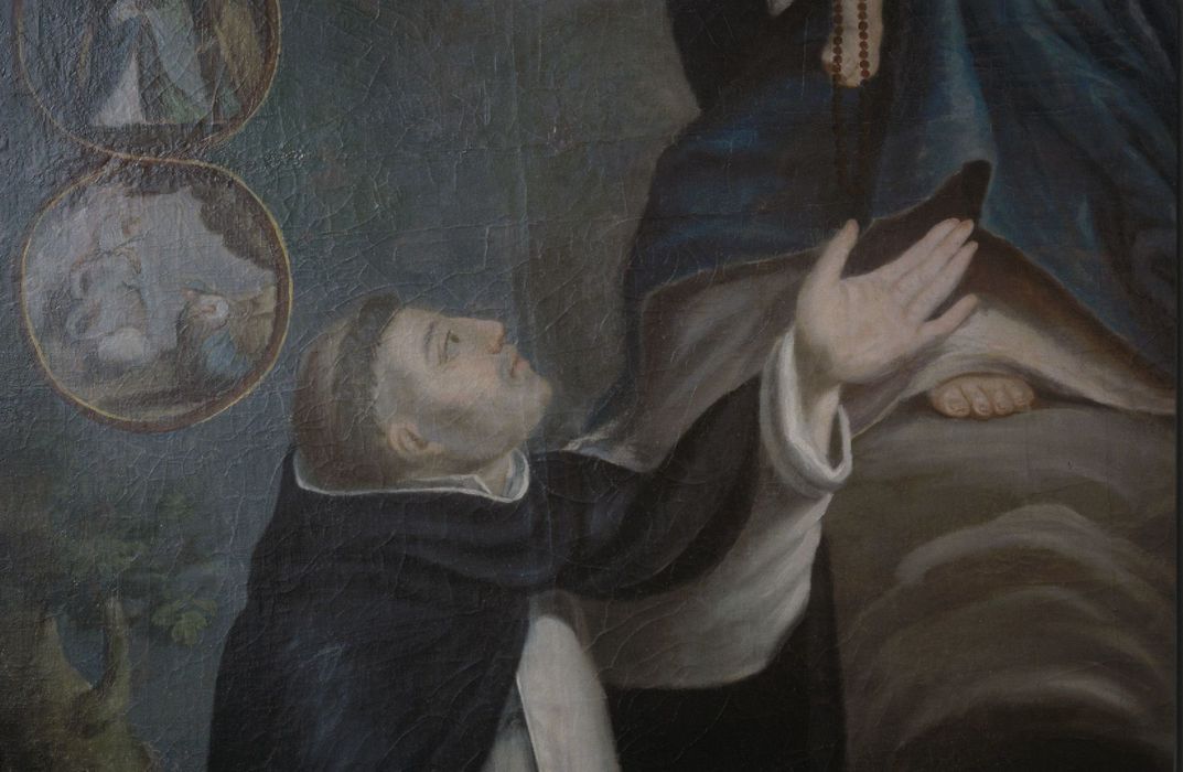 tableau : Donation du Rosaire, détail