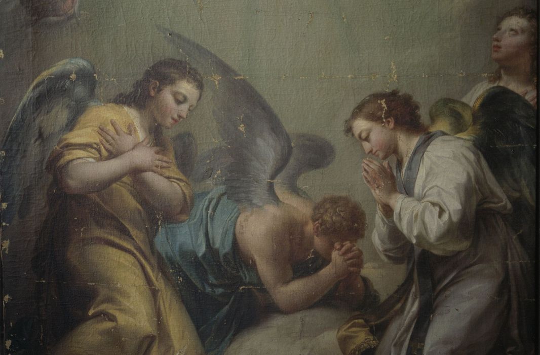 tableau : Adoration du Sacré-coeur, vue partielle