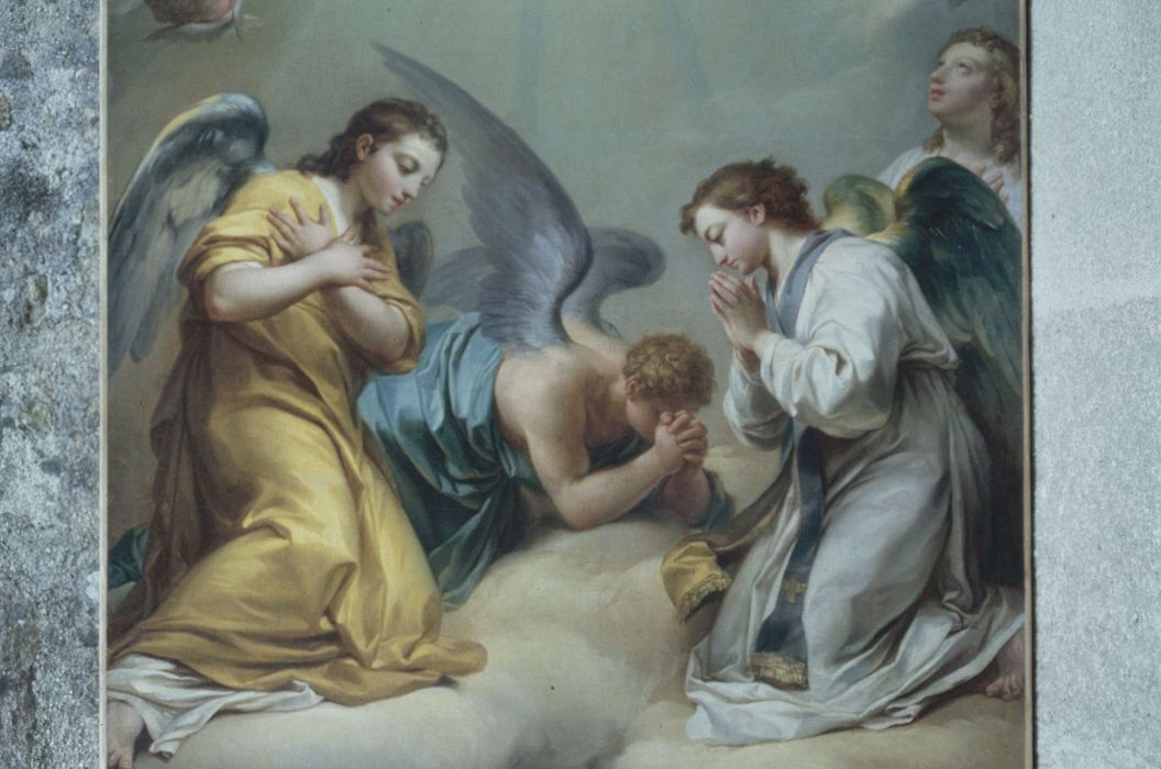 tableau : Adoration du Sacré-coeur, vue partielle