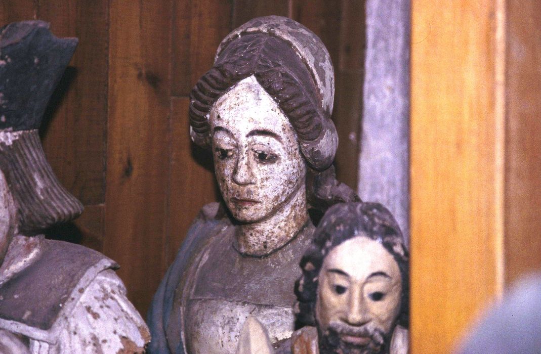 statue : Sainte Brigitte, détail