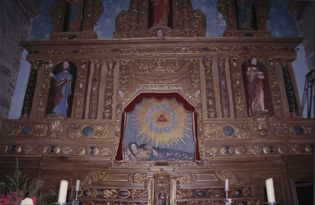 retable du maître-autel, vue partielle