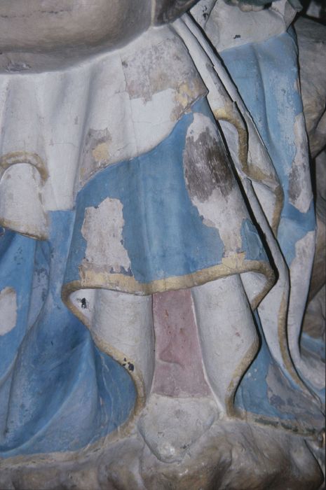 groupe sculpté : Vierge de Douleur ou Vierge de Pitié, détail