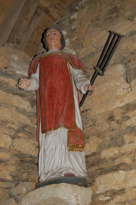 statue : Saint Laurent - © Ministère de la Culture (France), Archives départementales des Côtes-d’Armor, Conservation des antiquités et des objets d’art – Tous droits réservés