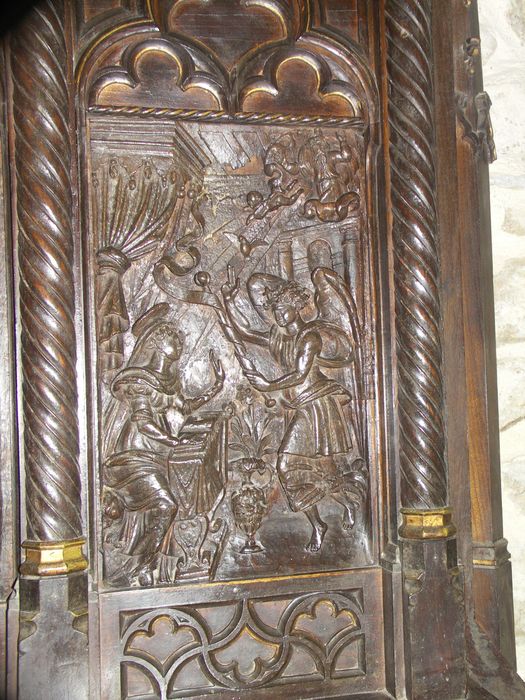 retable, détail d'un panneau : Annonciation (l')