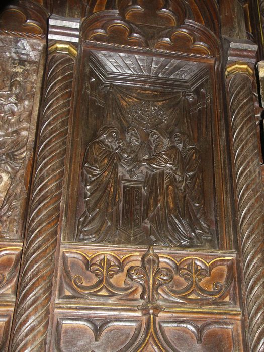 retable, détail d'un panneau : Présentation au Temple (la)