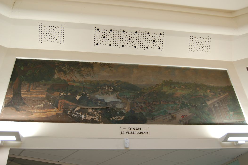 peinture monumentale : Dinan, la vallée de la Rance - © Ministère de la Culture (France), Archives départementales des Côtes-d’Armor, Conservation des antiquités et des objets d’art – Tous droits réservés