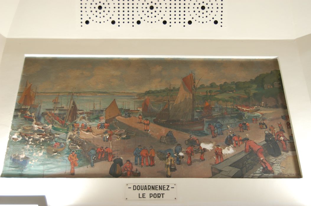 peinture monumentale : Douarnenez, le port - © Ministère de la Culture (France), Archives départementales des Côtes-d’Armor, Conservation des antiquités et des objets d’art – Tous droits réservés