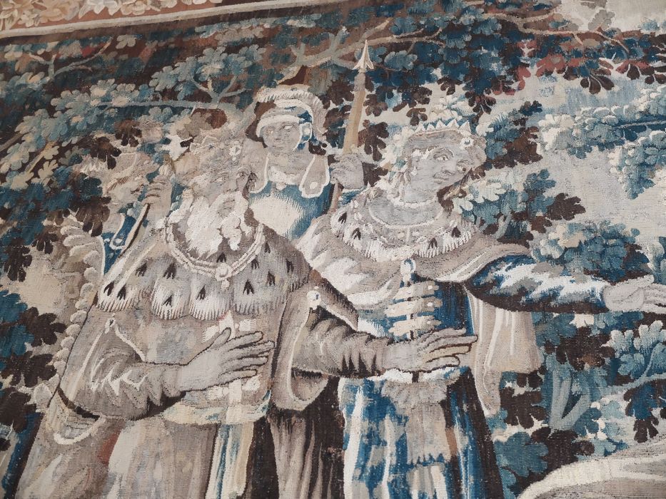 pièce murale : Hippomène et Atalante, détail : Couple royal (le)