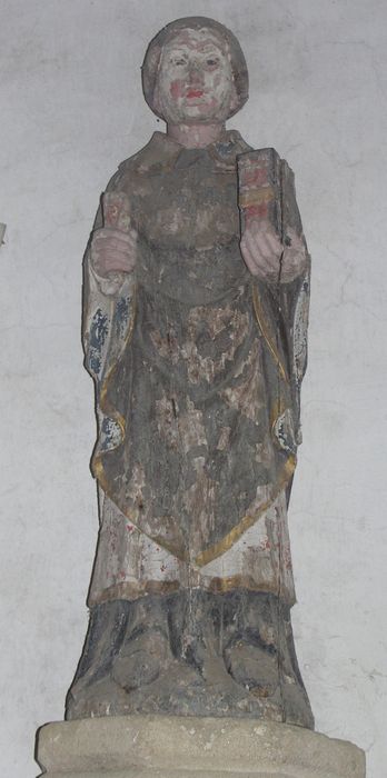 statue : Saint Tugen - © Ministère de la Culture (France), Archives départementales des Côtes-d’Armor, Conservation des antiquités et des objets d’art – Tous droits réservés 