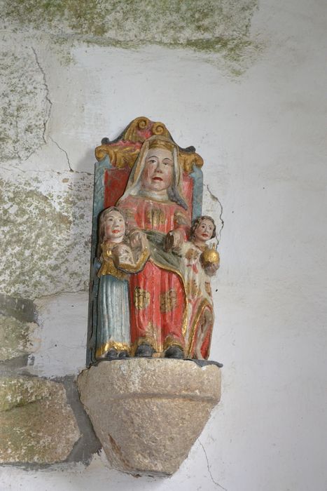 groupe sculpté : Sainte Anne, la Vierge et l'Enfant Jésus