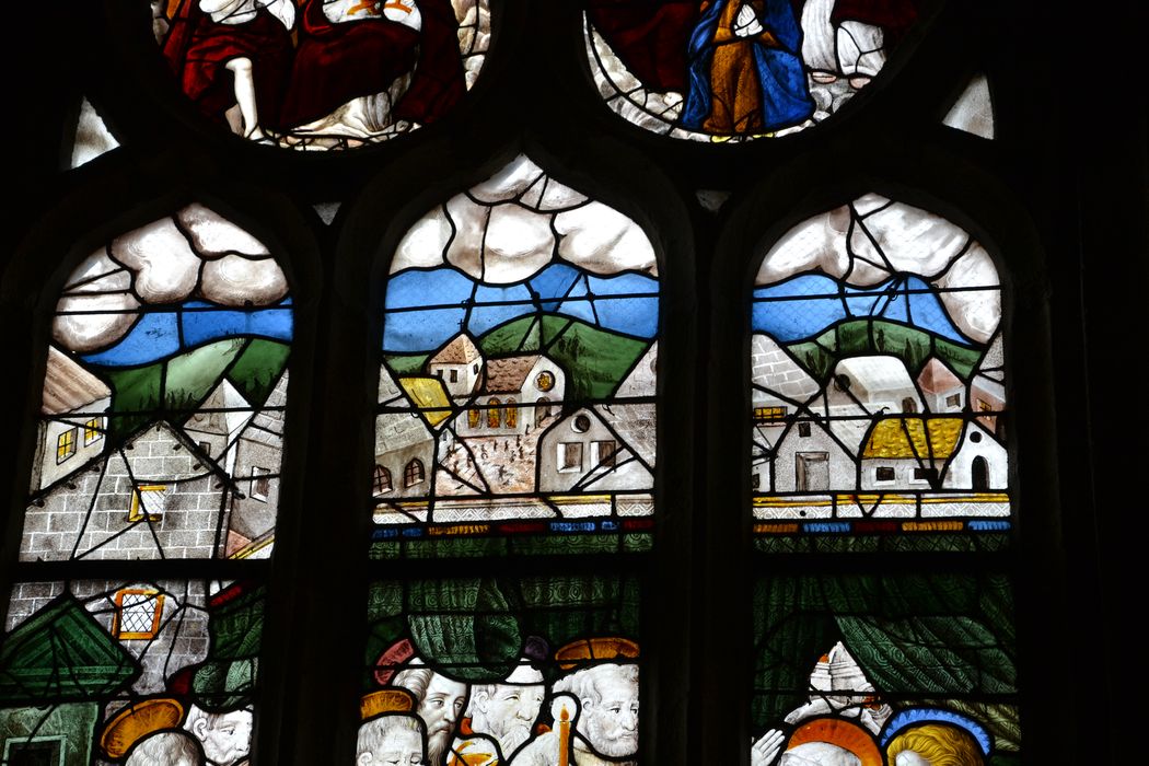 verrière : Dormition de la Vierge, détail
