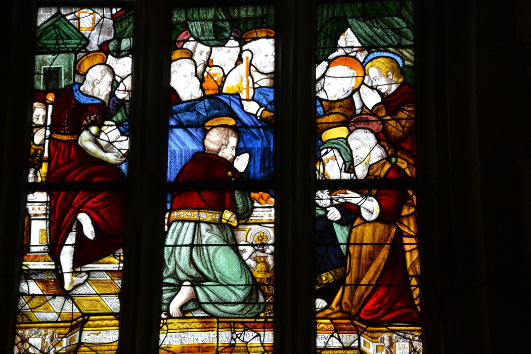 verrière : Dormition de la Vierge, vue partielle