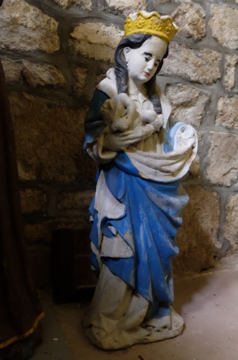 statue : Vierge à l'Enfant - © Ministère de la Culture (France), Archives départementales des Côtes-d’Armor, Conservation des antiquités et des objets d’art – Tous droits réservés 