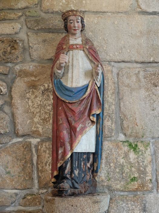 statue : Saint ecclésiastique - © Ministère de la Culture (France), Archives départementales des Côtes-d’Armor, Conservation des antiquités et des objets d’art – Tous droits réservés
