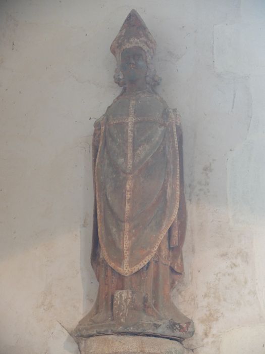 statue : Evêque non identifié - © Ministère de la Culture (France), Archives départementales des Côtes-d’Armor, Conservation des antiquités et des objets d’art – Tous droits réservés