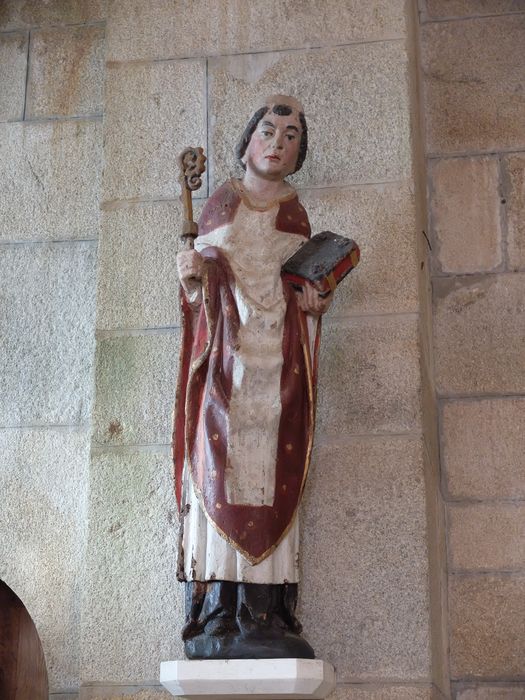 statue : Saint Guénolé - © Ministère de la Culture (France), Archives départementales des Côtes-d’Armor, Conservation des antiquités et des objets d’art – Tous droits réservés
