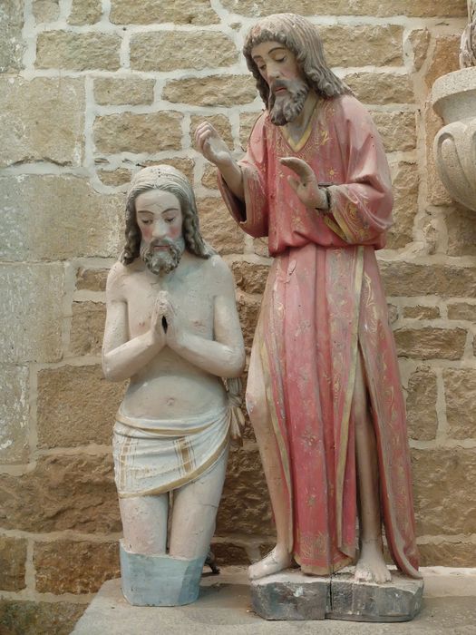 Groupe sculpté : le Baptême du Christ