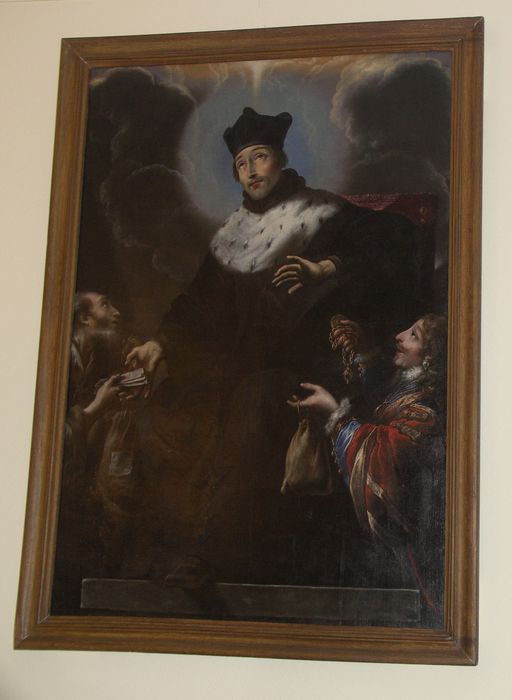 tableau : Saint Yves entre le riche et le pauvre - © Ministère de la Culture (France), Archives départementales des Côtes-d’Armor, Conservation des antiquités et des objets d’art – Tous droits réservés 