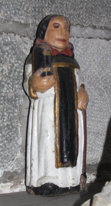 statuette : Saint Fiacre - © Ministère de la Culture (France), Archives départementales des Côtes-d’Armor, Conservation des antiquités et des objets d’art – Tous droits réservés