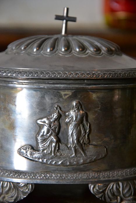 coffret de baptême, détail