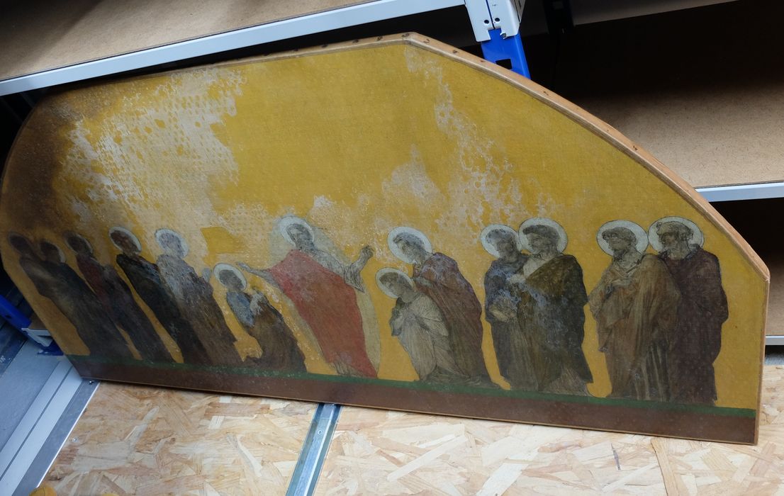 tableau : Christ parmi les apôtres (le) - © Ministère de la Culture (France), Archives départementales des Côtes-d’Armor, Conservation des antiquités et des objets d’art – Tous droits réservés 