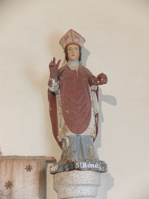 statue : Saint René - © Ministère de la Culture (France), Archives départementales des Côtes-d’Armor, Conservation des antiquités et des objets d’art – Tous droits réservés