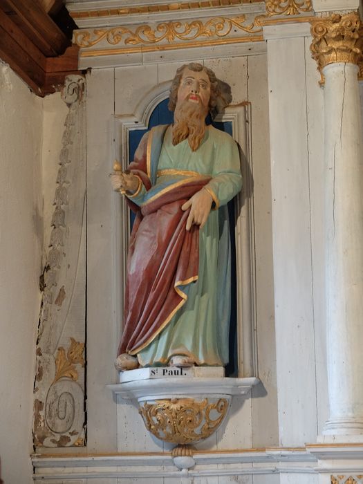statue : Saint Paul - © Ministère de la Culture (France), Archives départementales des Côtes-d’Armor, Conservation des antiquités et des objets d’art – Tous droits réservés