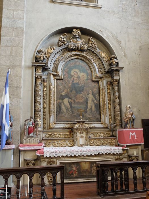 Autel, retable du Rosaire