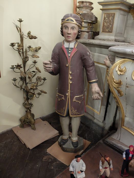 statue : Saint Isidore - © Ministère de la Culture (France), Archives départementales des Côtes-d’Armor, Conservation des antiquités et des objets d’art – Tous droits réservés