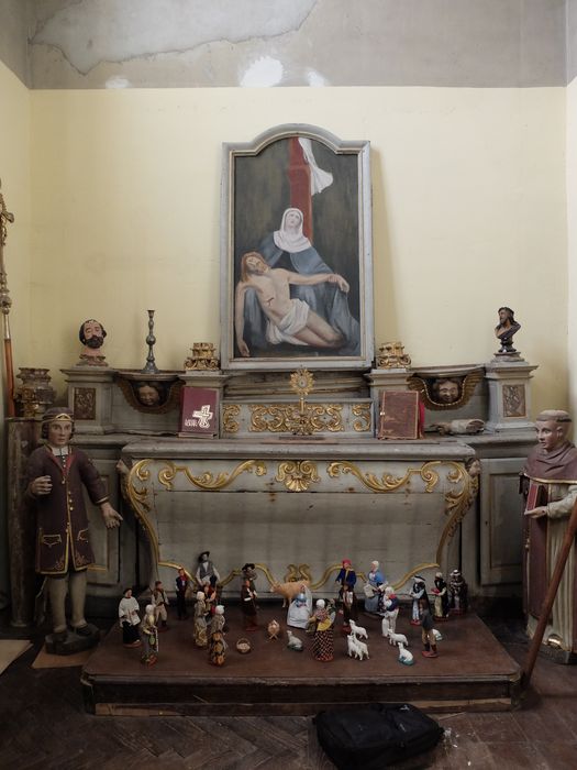 retable de la chapelle ouest, tableau : Vierge de Pitié - © Ministère de la Culture (France), Archives départementales des Côtes-d’Armor, Conservation des antiquités et des objets d’art – Tous droits réservés