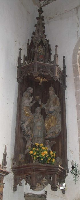 niche, groupe sculpté : le Couronnement de la Vierge