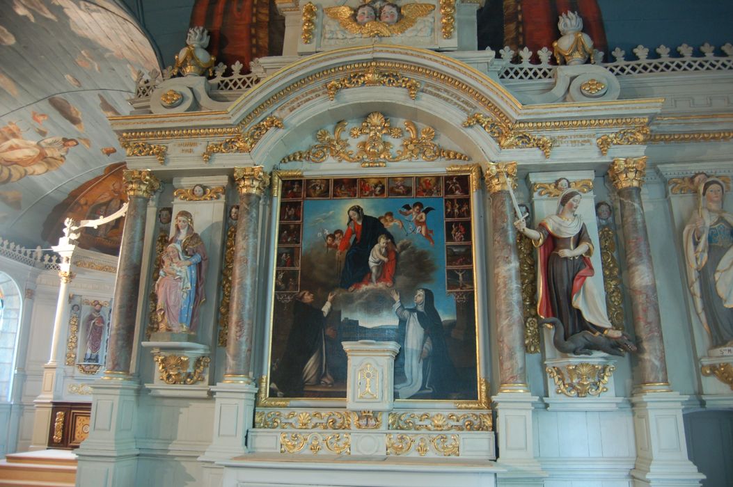 retable, tableau : remise du Rosaire (la)