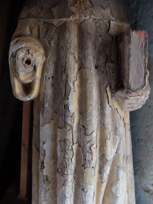 statue : Saint Hervé, détail