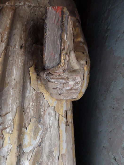 statue : Saint Hervé, détail